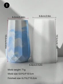 DIY涂鸦花瓶 自制创意花瓶模具 石膏插花树脂模具 硅胶材质可重复制作 可拆卸清洗 - 白色 - 查看 8