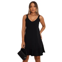 Short Black Dress Beach Party Strap Lined Cat Girls - 黑色 - 查看 2