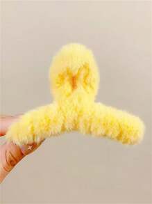 4/3 Piezas Pinzas para el cabello de niñas con diseño de peluche colorido, pasadores de cabello lindos y esponjosos, accesorios para el cabello para uso diario, pinzas para el cabello, sujetadores de cabello, recogedor de cabello, casual