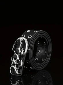 1 Stück Y2K Cut Out PU Leder Gürtel, Mode Punk Stil Taillengürtel für Herren, geeignet für Jugendliche Sommer Lässig Outdoor Athletisch oder Urlaub Reise oder Abschluss Geschenke oder Geburtstag Kleid Accessoires oder Alltags Tragen