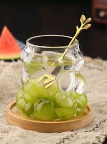 1pc 350ml Grape Shaped High Borosilicate Glass Latte Coffee Milk Cup, Glass Mug