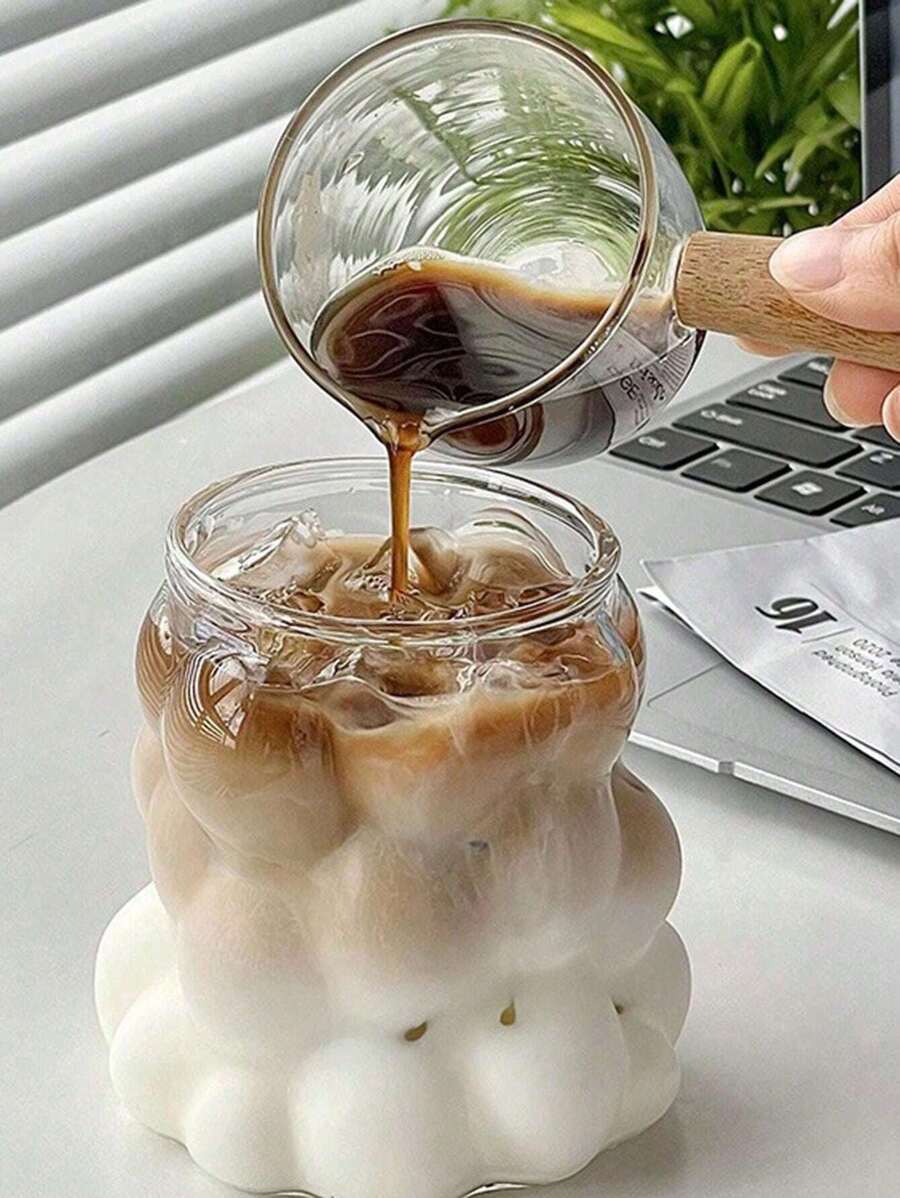 1pc 350ml Grape Shaped High Borosilicate Glass Latte Coffee Milk Cup, Glass Mug