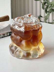 1pc 350ml Grape Shaped High Borosilicate Glass Latte Coffee Milk Cup, Glass Mug