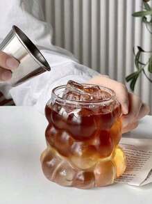 1pc 350ml Grape Shaped High Borosilicate Glass Latte Coffee Milk Cup, Glass Mug