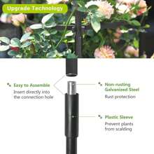 Metal Pergola Arbor, Outdoor Flower Garden Arch Trellis, Durable Steel Garden Arbor For Climbing Plants, Wedding Decoration, 7'8" H X 4'5" W - 花園格-B - 查看 4