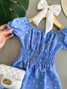 Christmas Dress For Girls - Blue - View 2