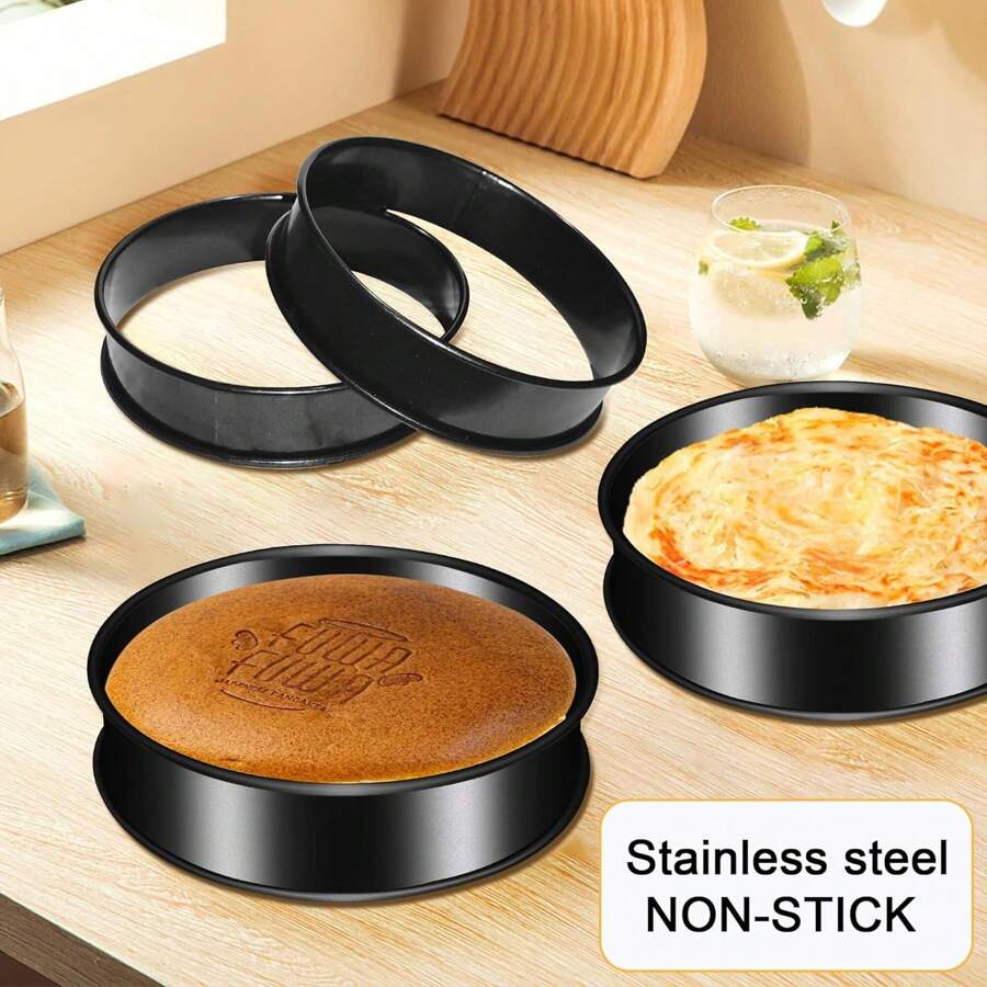 4pcs 4Inch Circular Breadcrumb Molds, Breadcrumb Rings, English
