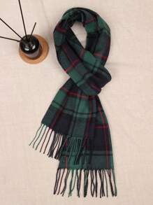 Khăn choàng cổ kẻ caro cổ điển dành cho cả nam và nữ, mọi mùa, quà tặng bạn trai, quà tặng sinh nhật, len nguyên chất, khăn choàng ấm áp, hai mặt cao cấp, phong cách Hàn Quốc, khăn choàng nhiều màu sắc bằng vải cashmere giả cho nữ, dày và ấm áp thường ngày - Nhiều màu - Xem 1