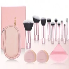 Bộ quà tặng du lịch 10 bộ cọ trang điểm mini cổ điển đa năng dùng để trang điểm cho tủ quần áo, và bộ kết hợp có túi đựng, bộ dụng cụ trang điểm tiết kiệm chi phí, bộ cọ, bộ cọ trang điểm, bộ cọ trang điểm, bộ trang điểm hoàn chỉnh, bộ cọ trang điểm, bộ trang điểm hoàn chỉnh, bộ cọ, bộ cọ trang điểm, bộ quà tặng trang điểm, bộ - Hồng - Xem 9