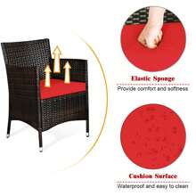 Outdoor Table & Chair Sets - Red - View 4