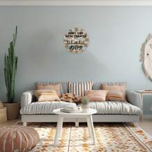 1 件复古森林露营木制挂钟，无声安静时钟，适用于客厅、卧室、农舍、家居装饰、送给朋友的礼物，10 英寸、12 英寸、14 英寸、16 英寸（不含电池） - 彩色 - 查看 5