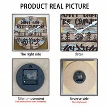 1 件复古森林露营木制挂钟，无声安静时钟，适用于客厅、卧室、农舍、家居装饰、送给朋友的礼物，10 英寸、12 英寸、14 英寸、16 英寸（不含电池） - 彩色 - 查看 10