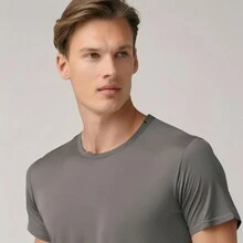 DRY FIT PLUS SIZE T-SHIRT - Plus Size T-Shirt With Holes In The Fabric Gym Workout Bodybuilding Slimfit Outdoor Sports Exercises Light Running - Màu xám đen - Xem 2