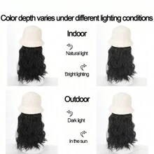 Tóc giả mũ lông cừu Trojan Roll màu trắng với 14 inch sợi tổng hợp cho tóc giả tổng hợp tự nhiên mềm mại của phụ nữ thích hợp để đội hàng ngày - Nhiều màu - Xem 10