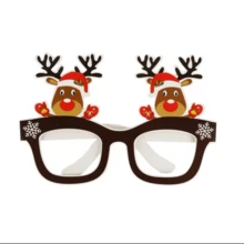 9 pezzi Occhiali di carta decorativi con Babbo Natale, albero di Natale, renna, per foto di Natale, decorazioni natalizie, regali di Natale e Capodanno