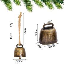 Đồ trang trí chuông Giáng sinh, chuông kim loại nhiều màu để trang trí ngày lễ Quà tặng tốt nhất - Nhiều màu - Xem 9