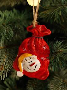 1PC Christmas Creative Ornaments Snowman Old Man Blessing Bag Snowflake Home Atmosphere Layout - Multicolor - View 8