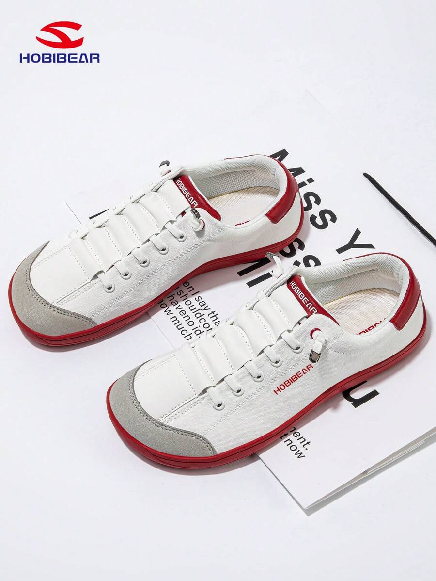 HOBIBEAR Wide Toe Barefoot Shoes For Unisex Minimalist Artificial Leather Sneakers Lightweight Adjustable Slip On Walking Shoes