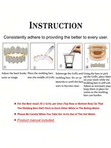 THATBOY 1 cái/2 cái 18K mạ vàng 6 răng sáng bóng răng Grillz trang sức Halloween Rapper Cosplayer phụ kiện trang phục - Nhiều màu - Xem 11