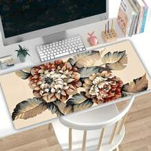 1 件彩色花卉印花鼠标垫游戏鼠标垫多尺寸键盘桌垫橡胶防滑办公鼠标垫办公桌配件键盘桌垫适用于学校办公室家庭礼物送给朋友家人 - 彩色 - 查看 7