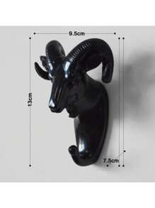 1 件，金色鹿头收纳架 - 多功能壁架，带钥匙架和创意衣架，适用于家居装饰 - 金色 - 查看 17