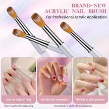 .Bộ 4 cọ vẽ móng tay Acrylic Cọ bột Acrylic Cọ gel nối dài Poly Bút khắc sơn móng tay cho phụ nữ tại nhà Solon Cọ vẽ móng nghệ thuật tự làm Bút vẽ móng tay, Quà tặng Giáng sinh, Thích hợp cho người mới bắt đầu và tiệm làm móng chuyên nghiệp - Bạc - Xem 4