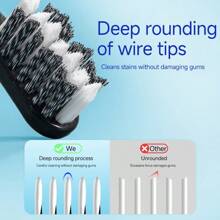 1/3 牙刷 3 种颜色，成人中号刷毛牙刷，防滑刷柄，防尘牙刷套 - 彩色 - 查看 2