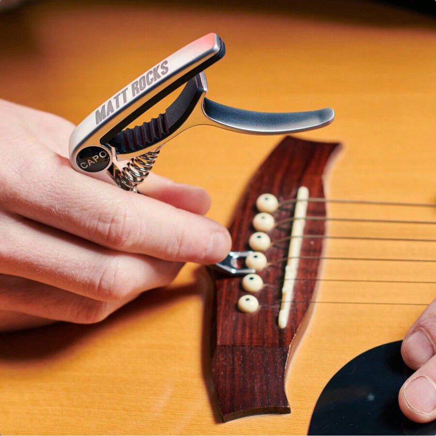 Customized Personalized 3In1 MultiFunctional Guitar Capo, Metal