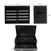 Detachable 5-Drawer Tool Chest With Bottom Cabinet And Adjustable Shelf – Ultimate Storage Solution - 黑色 - 查看 8