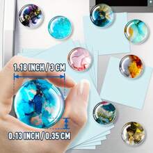 12 Gói Nam châm trang trí, Nam châm, Nam châm thủy tinh 3D dễ thương, Nam châm nhỏ cho văn phòng, nhà ở, nhà bếp, ảnh, tin nhắn Quà tặng tốt nhất - Nhiều màu - Xem 12