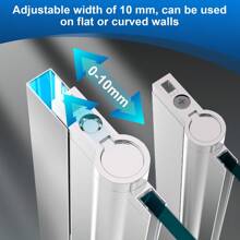 Cecaylie 浴缸附件可折叠透明纳米玻璃 ESG 6mm 浴缸淋浴隔断 2 部分可折叠 100*140CM 白色浴室装饰夏季返校