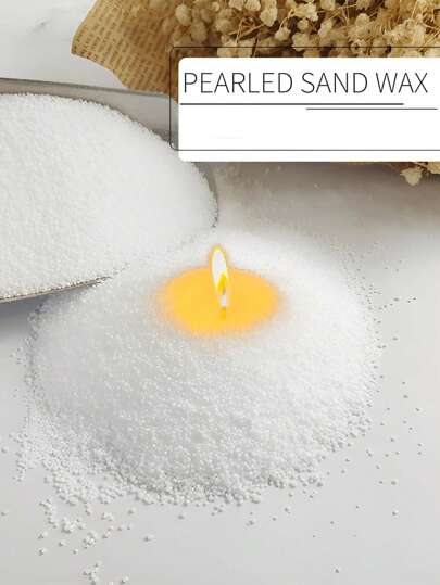 100/500/1000g DIY Cera de areia perolada feita à mão, Cera de flor de gelo, Grão de cera de pintura de areia branca, Para vela de arte flutuante, Velas de aromaterapia, Atmosfera de festa, Bênçãos de casamento, Decoração de atmosfera de casal., Decoração de quarto, Presentes