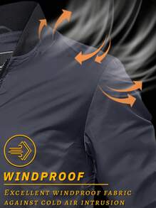 FASBUCO Men's Lightweight Windbreaker Thin Bomber Coat With Full Zipper And Pockets For Spring And Autumn