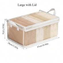 1pc Extra-Large Garment Storage Box With Steel Frame
