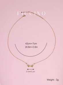 Dây chuyền mặt đá Cubic Zirconia hình trái tim thiên thần FICCINO, thép titan mạ vàng, trang sức O-Chain có thể điều chỉnh độ dài, trang phục hàng ngày dễ thương và đa năng, món quà lý tưởng cho các cô gái và bạn thân, đi kèm hộp quà tặng - 47n/69n - Xem 5