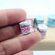 4 件 1/12 比例微型纸巾套装装饰品 - DIY 微型厨房/浴室场景装饰 - 完美礼物 - 彩色 - 查看 3