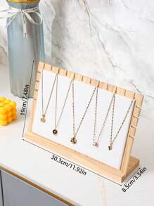 1pc Removable Multi-Color Minimalist Wooden Necklace Pendant Display Rack, Jewelry Display Board, Gift For Women, Jewelry Shop Display Prop Back To School