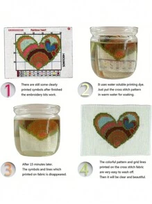 1 套蝴蝶仙子图案十字绣绘画套件，DIY 线工艺品，混色优质线，11CT 十字绣装饰画设计，全套家居装饰刺绣工艺品，适用于客厅、书房、卧室，无框 - 彩色 - 查看 6