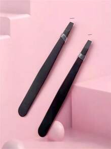 2 件装专业不锈钢眉毛镊子，精准脱毛 - 适用于面部和内生毛发、碎片和黑头，不含酒精，适合男女，送给朋友的礼物 - 彩色 - 查看 8