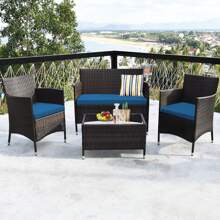 Outdoor Table & Chair Sets - Beige - View 10
