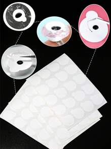 500/200/100/40 pièces Autocollants jetables blanc pour extension de cils, palettes porte-colle en marbre, pierre de jade, papier pour pratique d'extension de cils, pour technologie des cils, formation des cils