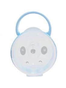 1pc Panda Design Transparent PP Dust Cover/Pacifier Clip/Dust Cover Pacifier Clip Set, Exquisite Portable Storage, Independent Placing Storage Box With Hanging Hook, Baby Hygiene. Note: Storage Box/Pacifier Clip/Set Need To Be Selected When Ordering, Color Sent Randomly/Pacifier Not Included. - Blue - View 14