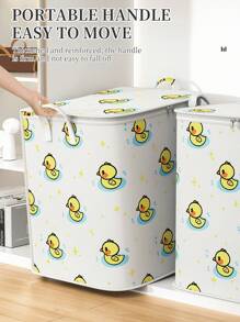 1PC 床上用品收纳袋 大容量衣物收纳袋 玩具收纳袋 杂物收纳袋 柜顶收纳袋 床底收纳袋 后备箱收纳袋 双向合金拉链 可折叠可洗 加宽手柄 柔韧面料 适用于居家床上用品收纳、衣物收纳、杂物收纳 - 白色 - 查看 3