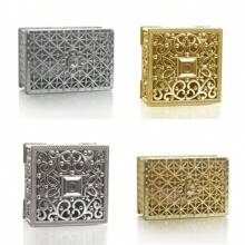 1pc European-Style Electroplated Gold/Silver Plastic Hollow Floral Pattern Wedding/Party Favor Box, Gift Box - Gift Box (1 Piece) - View 11