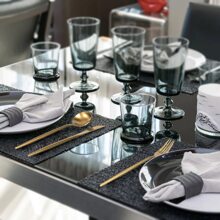 24 Pieces Gold Stainless Steel Cutlery Fork Spoon Knife Table Spoon - NEXUS MARKET - Vàng - Xem 3