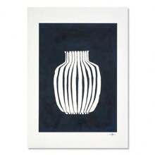 1 件抽象线条柠檬花瓶几何北欧海报墙壁艺术印刷帆布画墙画适用于客厅装饰无框架 - 彩色 - 查看 18