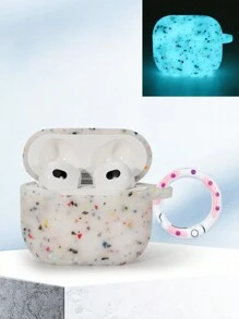 Apple 1pc Night Luminous Silicone Soft Protective Case Compatible With Airpods Pro, Fluorescent Airpods 4 Earphone Cover - Buckle - View 28