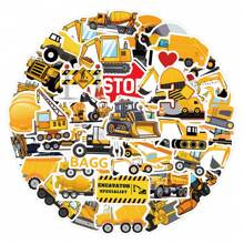 55Epcsxcavator Máy xúc Máy móc xây dựng Graffiti Nhãn dán trang trí Hành lý Nhãn dán xe tay ga Bán buôn - Nhiều màu - Xem 5