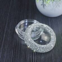 1PCBling Bling 白钻胶囊瓶，旅行便携迷你药盒，亚克力胶囊瓶，美容霜化妆品包装瓶，闪亮收纳盒，适用于美容院、家庭、酒店等场所 - 多色 - 查看 10