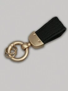 French Short Keychain, Fashionable Car Keychain, Business Style Daily Bag Pendant, Casual, Car Keychain, High-End Leather Keyring Accessory Pendant, Couple Waist Hanging Keychain Hanging Rope, Suitable For Men And Women's Keychains, High-End Texture Keychain, Easy To Carry - Multicolor - View 11